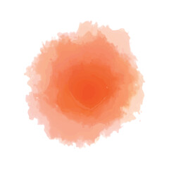 Watercolor orange red peach circle textured ink splash - creative artistic vibrant watercolour splatter backdrop - whimsical hand drawn pastel vector colorful gradient stain