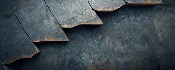 A dark, abstract image of a crumbling staircase, symbolizing the downfall and failure of a business journey