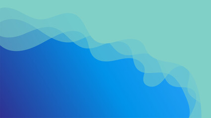 Sticker - Ocean blue abstract background. Modern design template for web cover