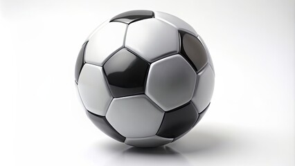 Wall Mural - render of a soccer ball on white background, , render, soccer ball, football, sports, game, circle, round