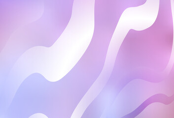 Wall Mural - Light Purple, Pink vector texture with bent lines.