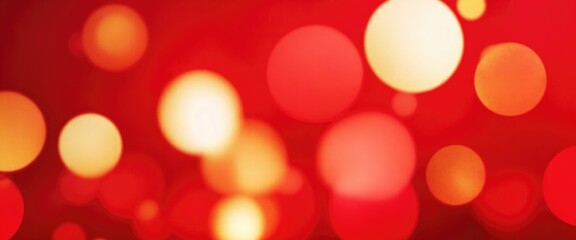 Wall Mural - Red and Gold Abstract bokeh background