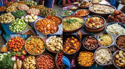 Wall Mural - sweets in the market