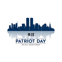 Wall Mural - Patriot Day September 11th background. We will never forget. Vector illustration