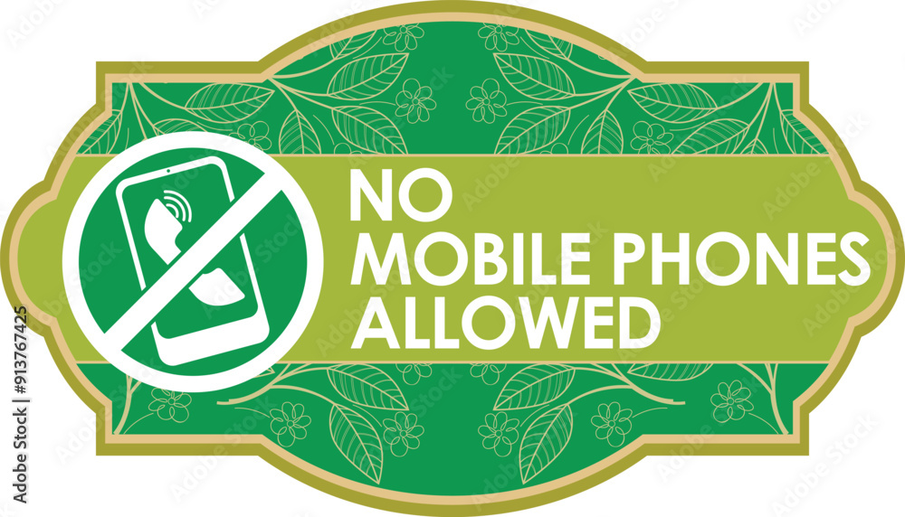 no mobile phones allowed signage vector illustration ready to print ...