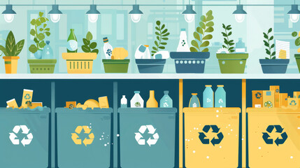 Corporate Waste Sorting Guide with Clear Graphics and Step-by-Step Instructions for Employee Education