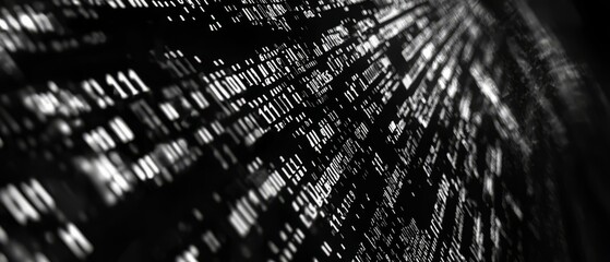 overlay of computer code, on black background, Generative AI 