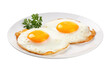 © Oratai - Fried eggs are a delicious English breakfast, isolated on a white background.