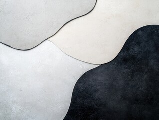 Wall Mural - abstract minimalist landscape with contrasting shapes and textures