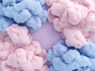 Poster - Soft and fluffy cotton candy clouds