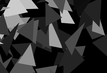 Wall Mural - Dark Gray vector layout with lines, triangles.