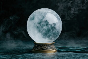 Poster - Mystical crystal ball with smoke