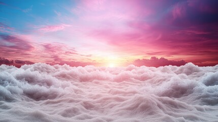 Wall Mural - Breathtaking sunset over the clouds