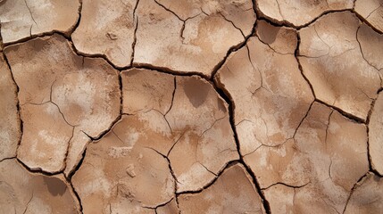 Poster - Cracked dry earth surface texture