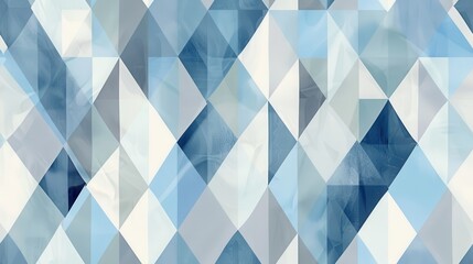 Aufkleber - The image shows a repeating pattern of geometric shapes in shades of blue and white. The design is abstract and modern, with a focus on simple shapes and a minimalist color palette.