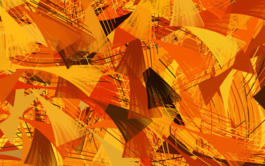 Wall Mural - light orange vector pattern with random forms.