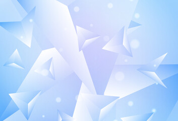 Wall Mural - light pink, blue vector shining triangular background.