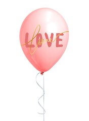 Wall Mural - Pink valentines day love balloon