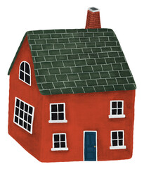 Sticker - Cute house png sticker, cottage, transparent background