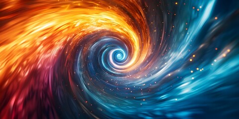 Poster - Brightly Colored Swirling Vortex Representing Digital Innovation and Futuristic Concepts