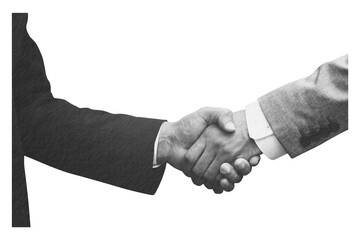 Poster - Businessmen png shaking hands sticker, business deal, transparent background