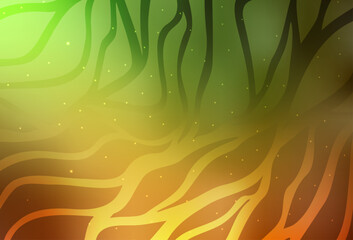 Wall Mural - light green, yellow vector template with lines.