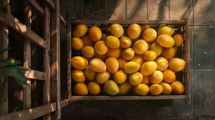 Wall Mural - A Crate of Mangoes