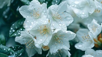 Sticker - White Flowers After Rain