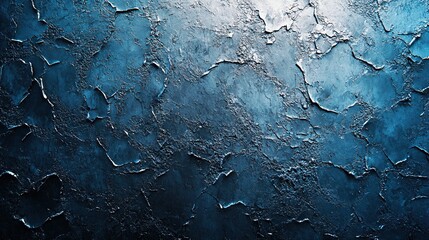 Wall Mural - stylish abstract wall texture featuring a blend of blue tones with a cracked effect, perfect for bac