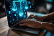 © 42archit3ct - Digital Justice Concept with Scales on Laptop Screen