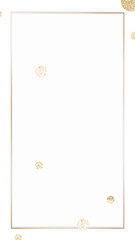 Sticker - Gold frame with shimmery dots design element