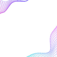 Neon synthwave frame design element