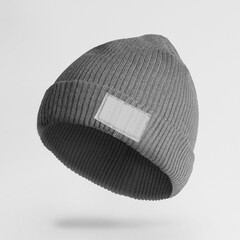 Canvas Print - Png beanie mockup with transparent label