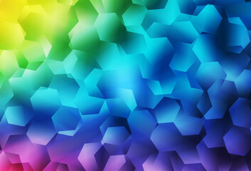 Wall Mural - light multicolor vector polygonal template.