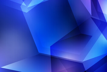 Wall Mural - light blue vector shining triangular layout.