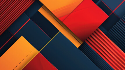 Wall Mural - A colorful abstract background with red, yellow, and blue stripes