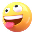 © Rawpixel.com - Crazy face 3D png emoticon sticker, transparent background