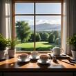 © SIDRA - Tea break with a beautiful view from the home office.