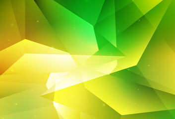 Wall Mural - light green, yellow vector illustration with set of shining colorful abstract circles.