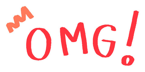 Wall Mural - omg! doodle typography design element