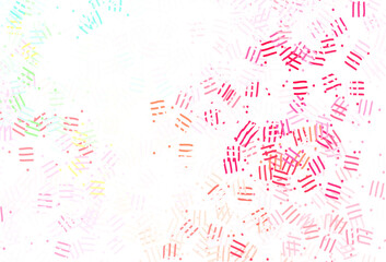 Wall Mural - light pink, yellow vector pattern with sharp lines, dots.