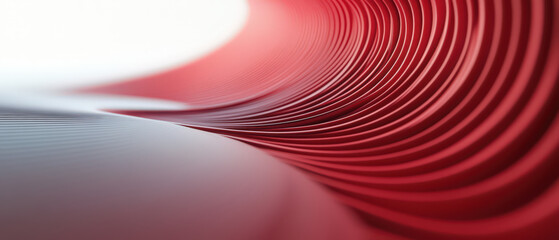 Wall Mural - A red wave with white water