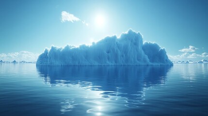 Wall Mural - A large ice block floating in the ocean