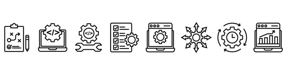 devops banner web icon vector illustration concept for software engineering and development with an 