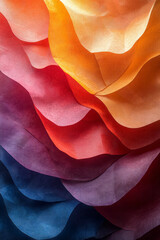 Poster - Clean and modern portrayal of wax paper in bold colors, arranged in a minimalist geometric pattern,