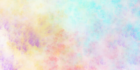 Wall Mural - Grunge texture splash paint multicolor art light colorful grunge texture bright brush painted colorful background .Abstract soft colorful grunge texture hand drawn watercolor texture with grunge