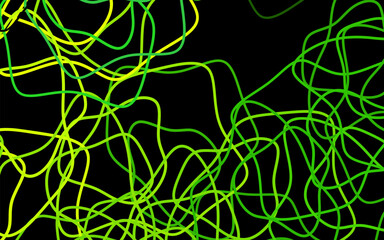 Wall Mural - dark green, yellow vector template with chaotic shapes.