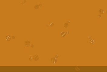 Wall Mural - light orange vector layout with circle shapes.