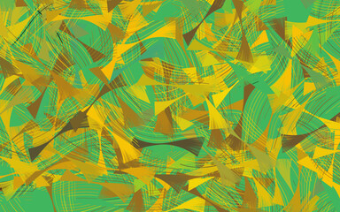 Wall Mural - dark green, yellow vector backdrop with wry lines.