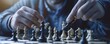 © Svitlana - Man playing a game of chess online with a friend, 4K hyperrealistic photo